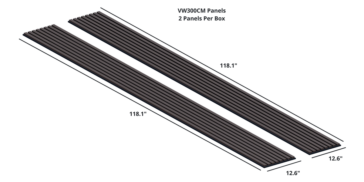 Oaklentra Acoustic Slat Panels - Black Walnut