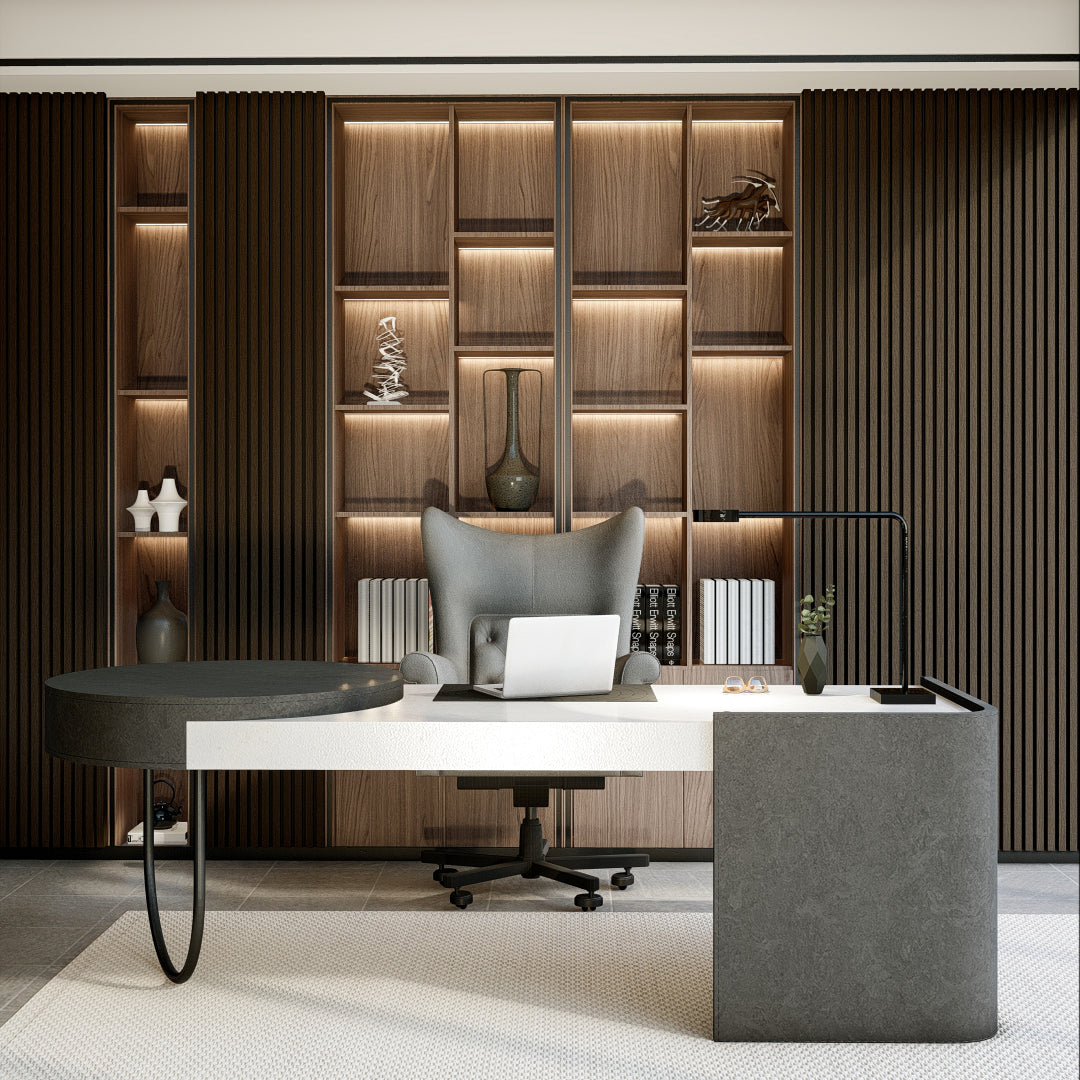 Oaklentra Acoustic Slat Panels - Black Walnut