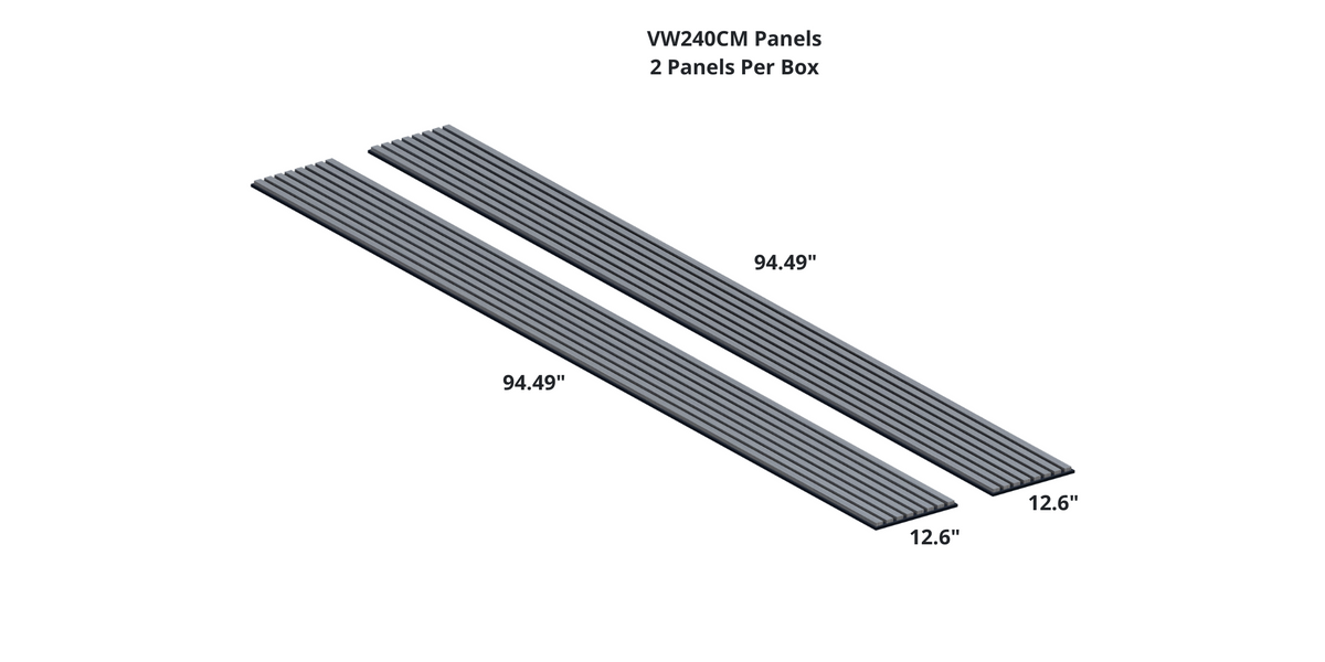 Oaklentra Acoustic Slat Panels - Grey Oak